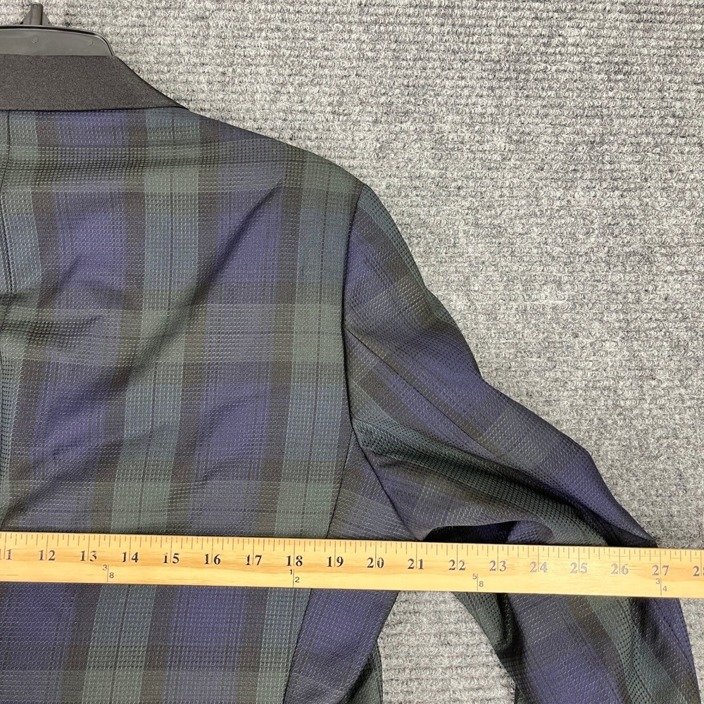 Hugo Boss Tuxedo Jacket Mens 40R Slim Fit Shawl Lapel Watch Plaid Formal Blazer - Picture 9 of 14